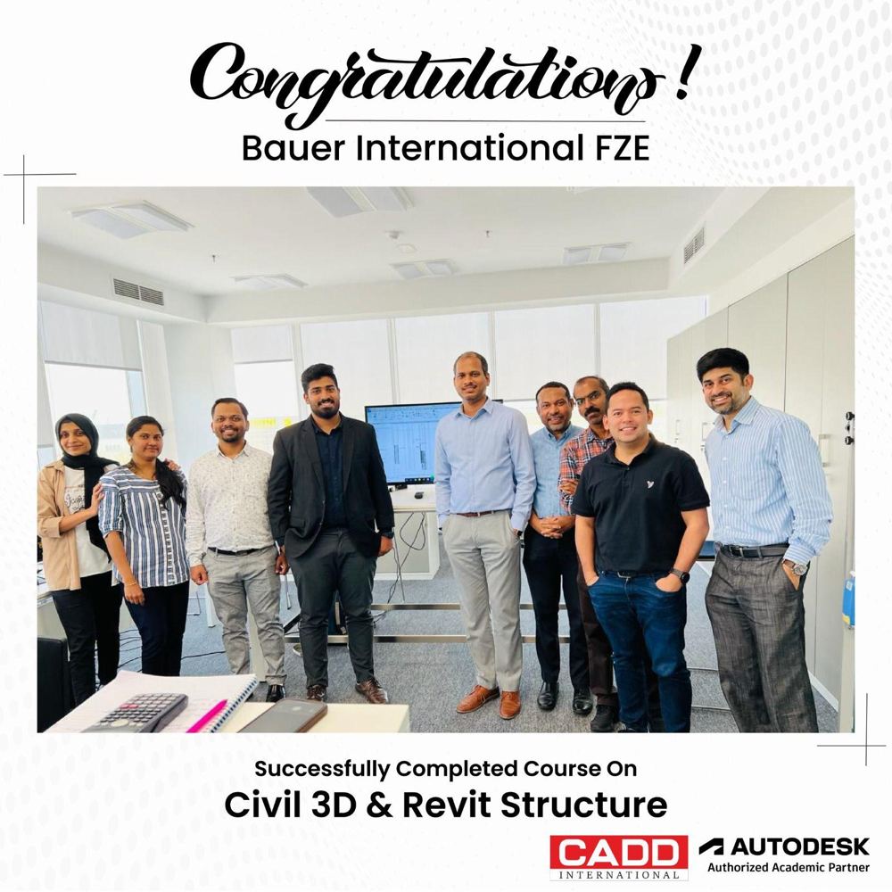 Bauer International FZE — Civil 3D & Revit Structure training
